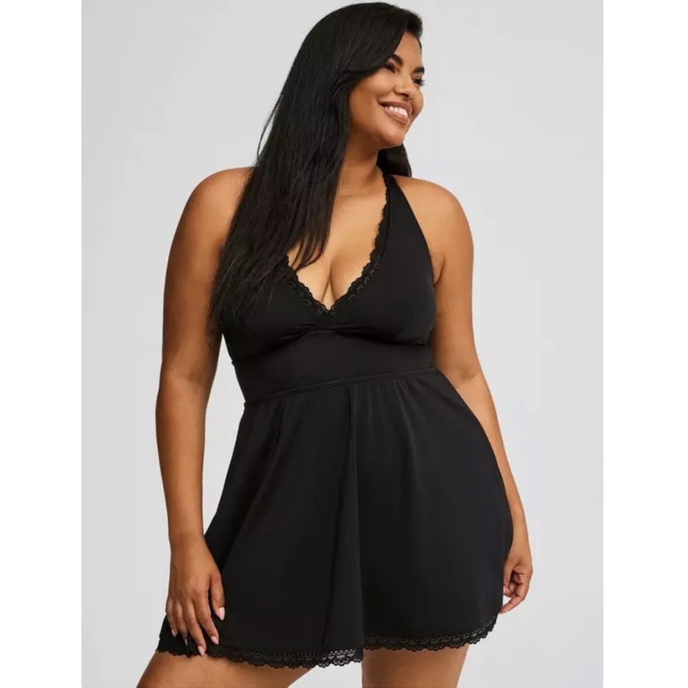 Torrid Wireless Swim Dress With Brief